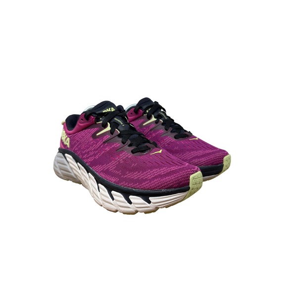 Hoka Gaviota 4 Womens 10 Running Shoes Festival Fuchsia Black Grape 1123199-FFBG - Picture 2 of 12